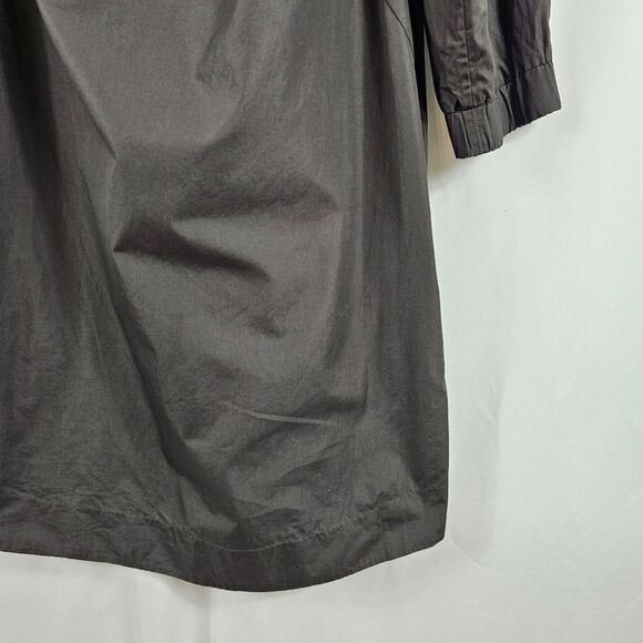 Akris Punto Off Shoulder Poplin Dress in Black - Size 12 - Picture 6 of 12